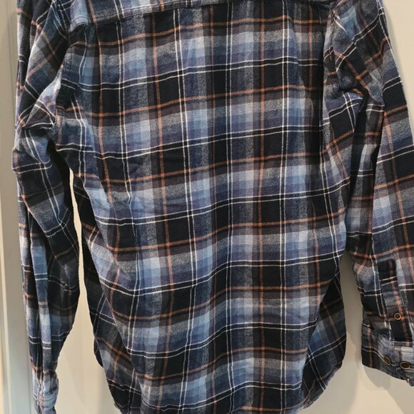 Neutral Blues Flannel Button Up Shirt - Picture 3 of 3